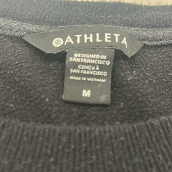 Athleta Crew Neck Long Sleeve‎ Black Lightweight Sweatshirt. Size M - Picture 10 of 12
